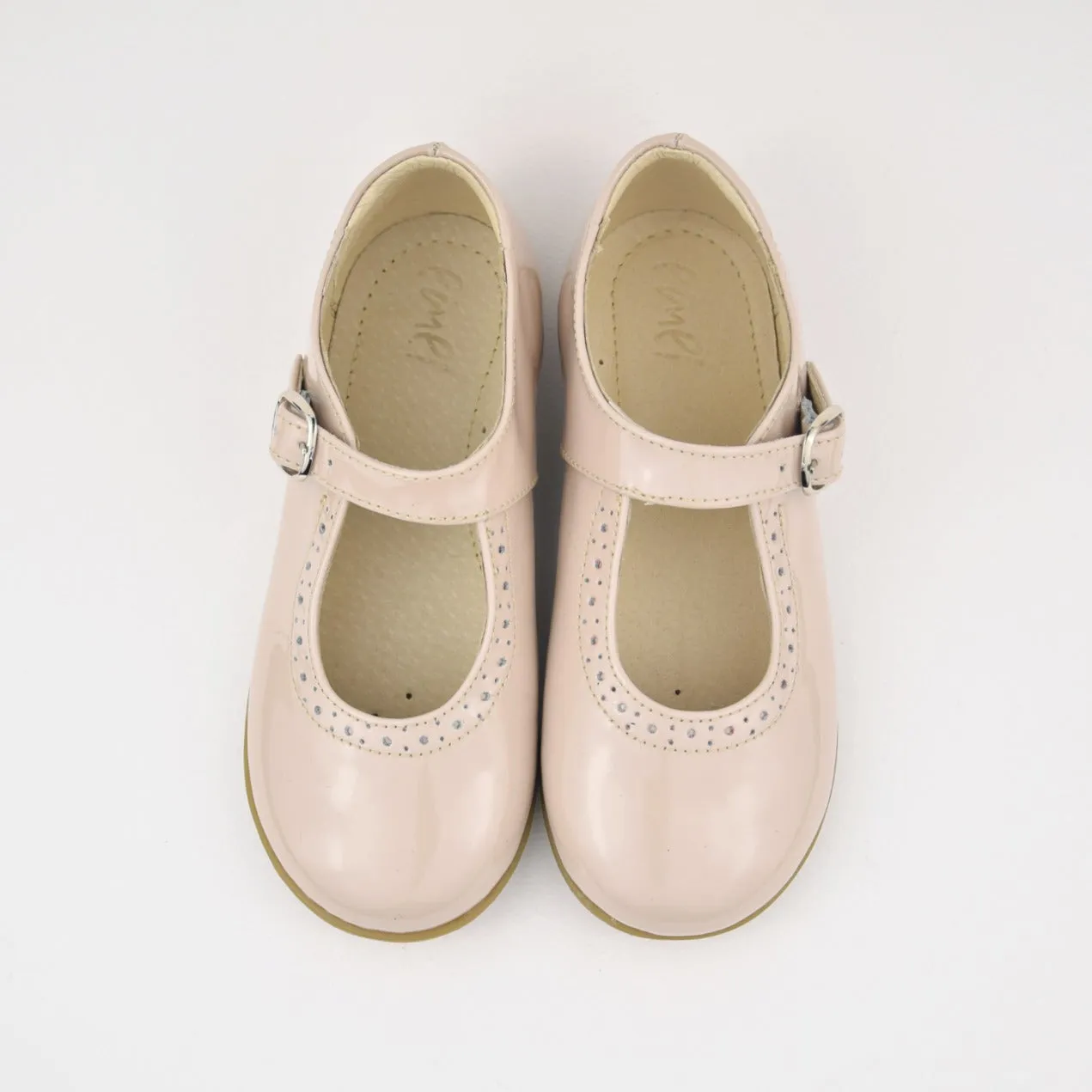 (2674-5) Emel balerina shoes - beige patent leather