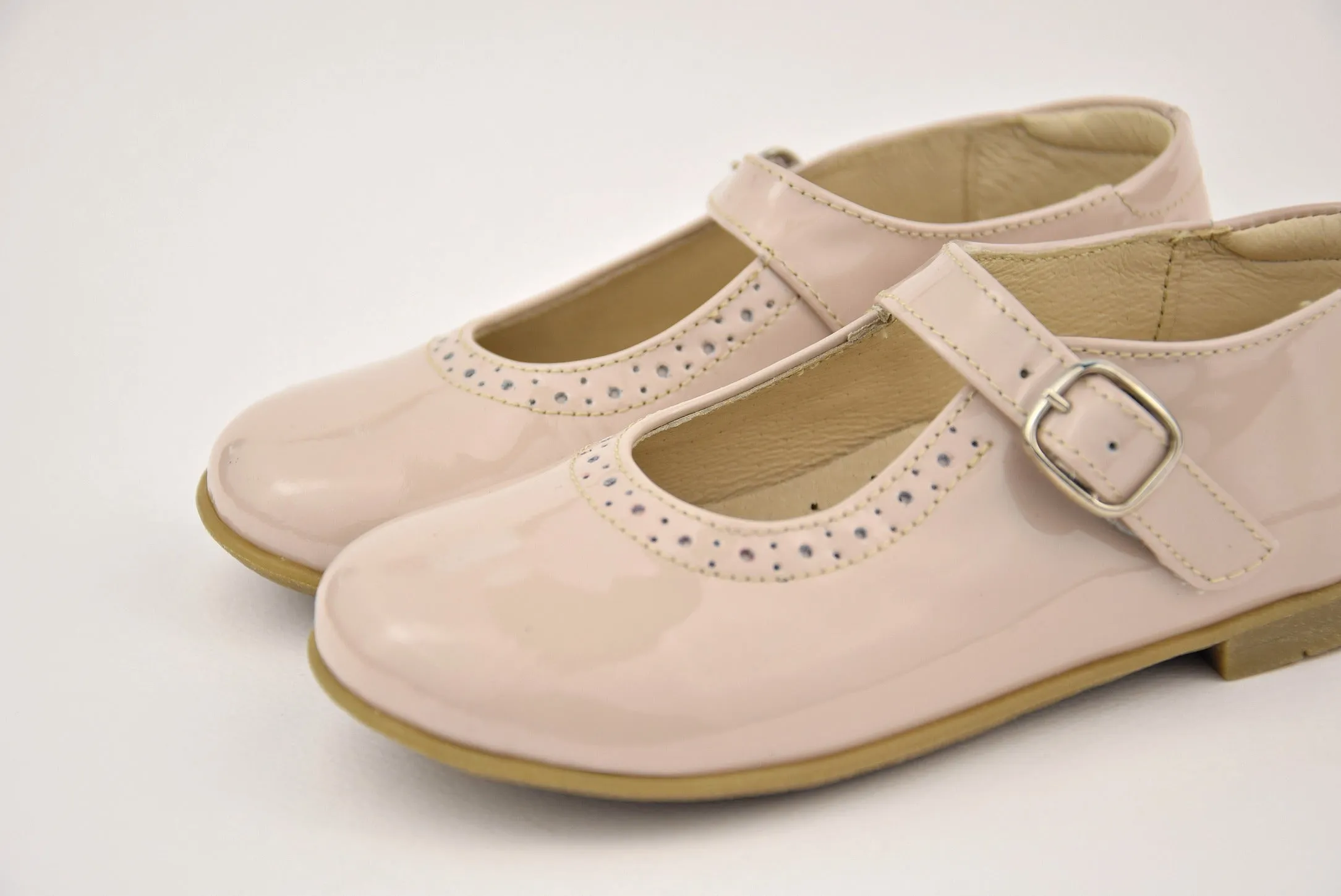(2674-5) Emel balerina shoes - beige patent leather