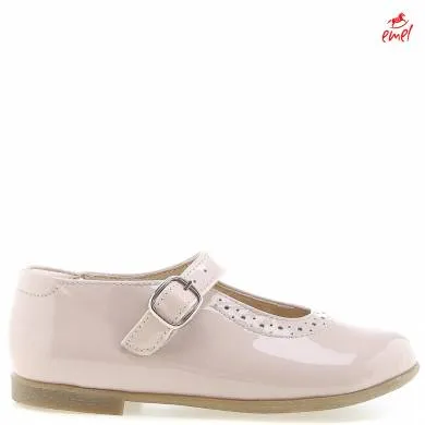 (2674-5) Emel balerina shoes - beige patent leather