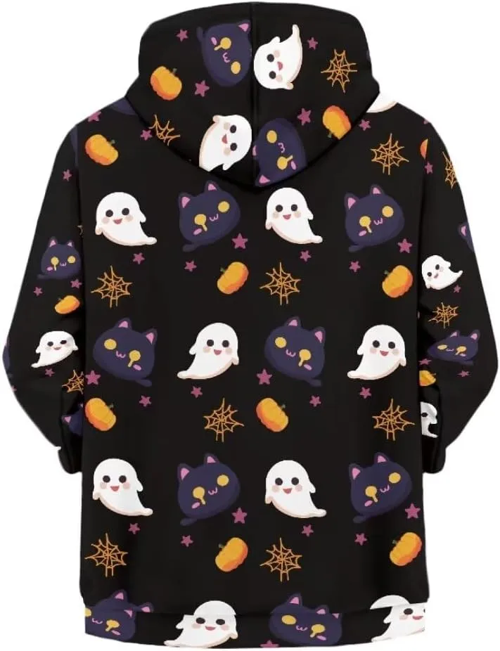 Age 6-14 Boys Girls Hoodies Zipper Sweatshirt Long Sleeve Hoodie Sweatshirt with Pockets Pullover Tops