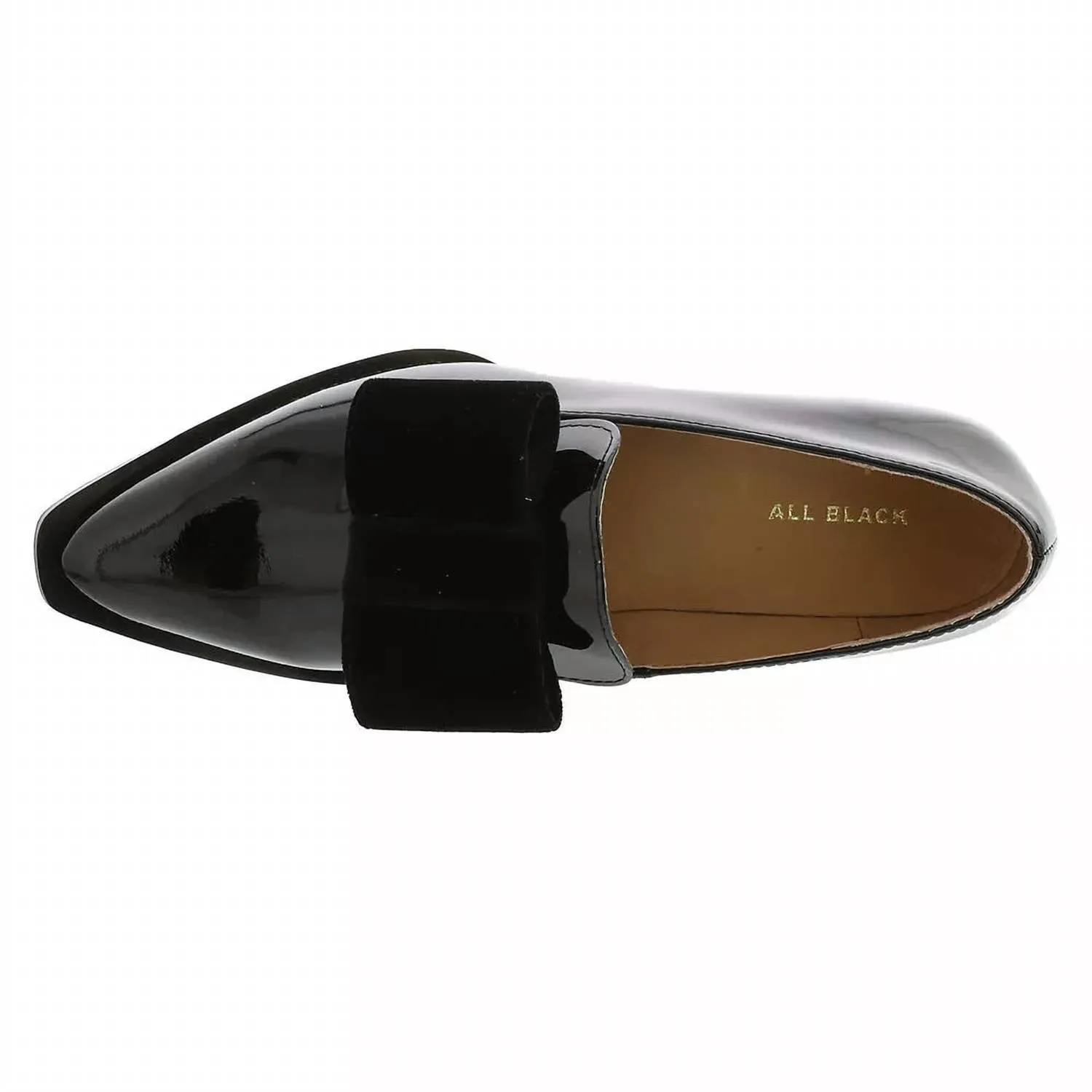 All Black - Women's Pat & Bow Slip on Shoes