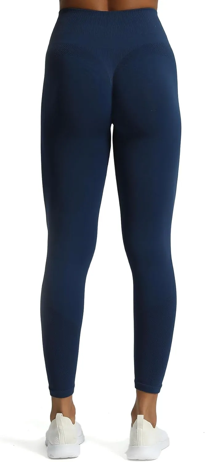 Aoxjox Workout Seamless Leggings for Women High Waisted Fitness Yoga Contour Sculpt Pants 22"
