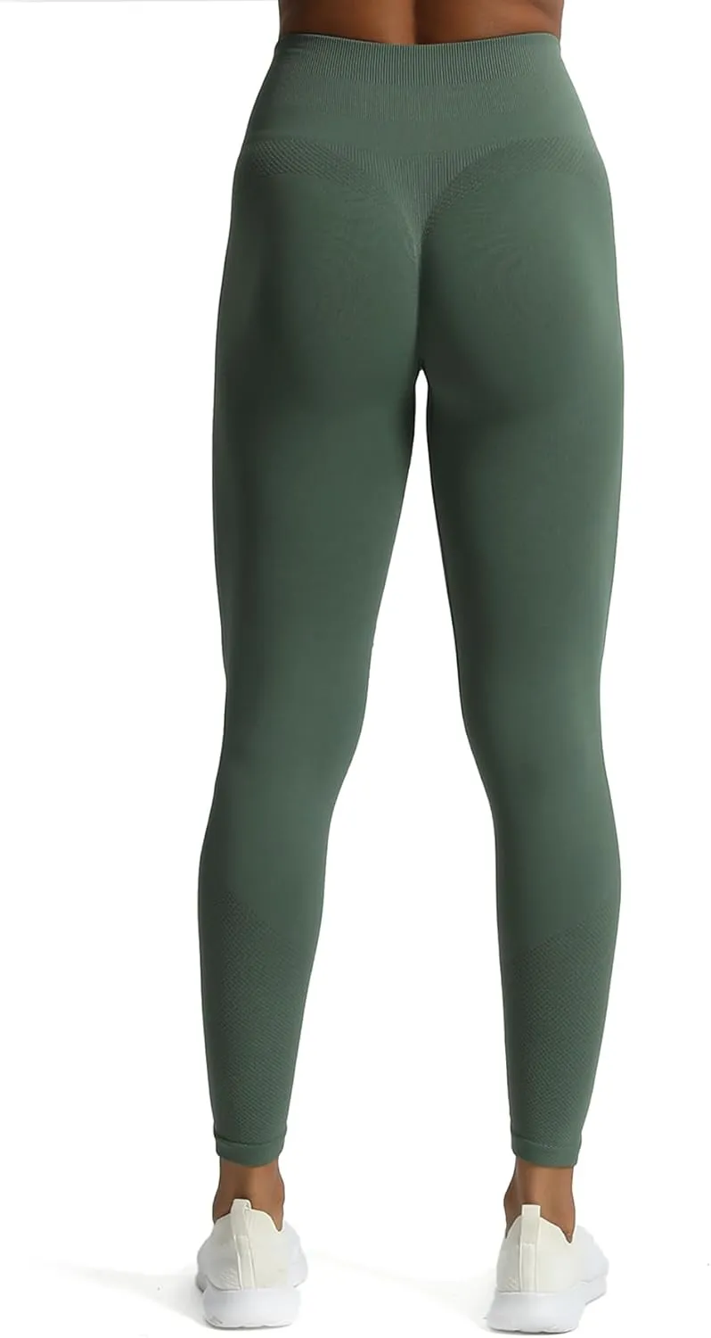 Aoxjox Workout Seamless Leggings for Women High Waisted Fitness Yoga Contour Sculpt Pants 22"