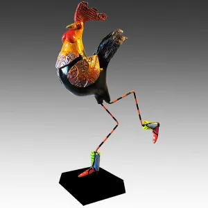 Banty Black Rooster