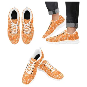 Blooming Feet Ahead with Women’s Orange Floral Breathable Sneakers