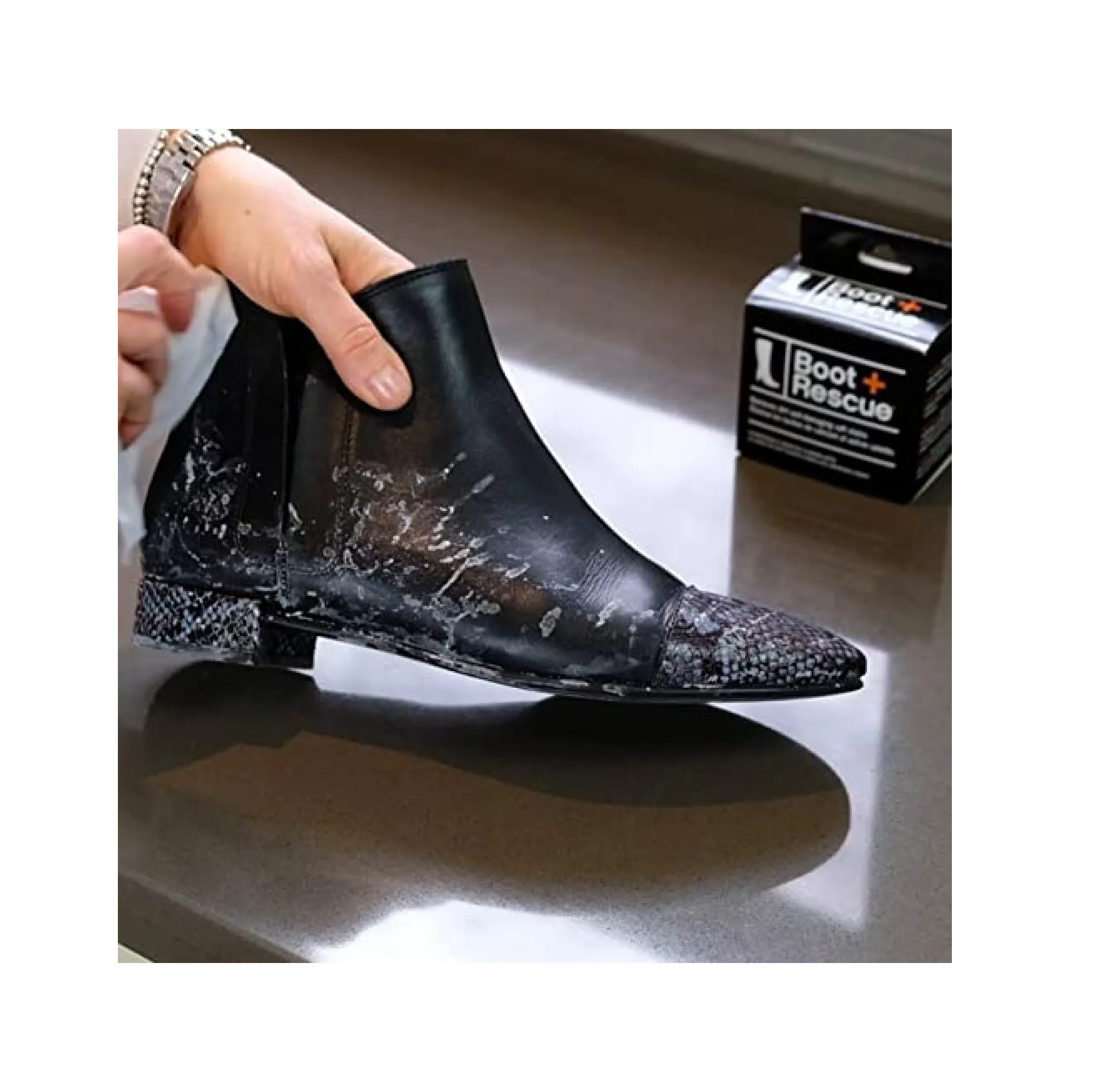 BootRescue All Natural Cleaning Wipes for Leather & Suede Shoes & Boots for Dirt Salt Stains