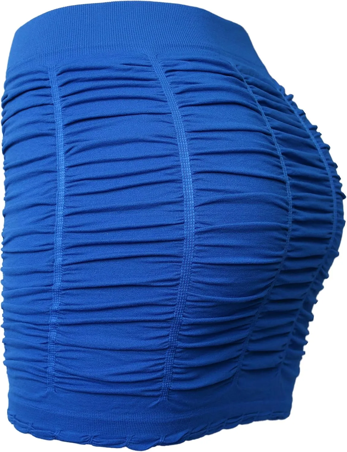 Boutique4Divas Womens Booty Enhancing Solid Mini Stretch Bodycon Club Skirt