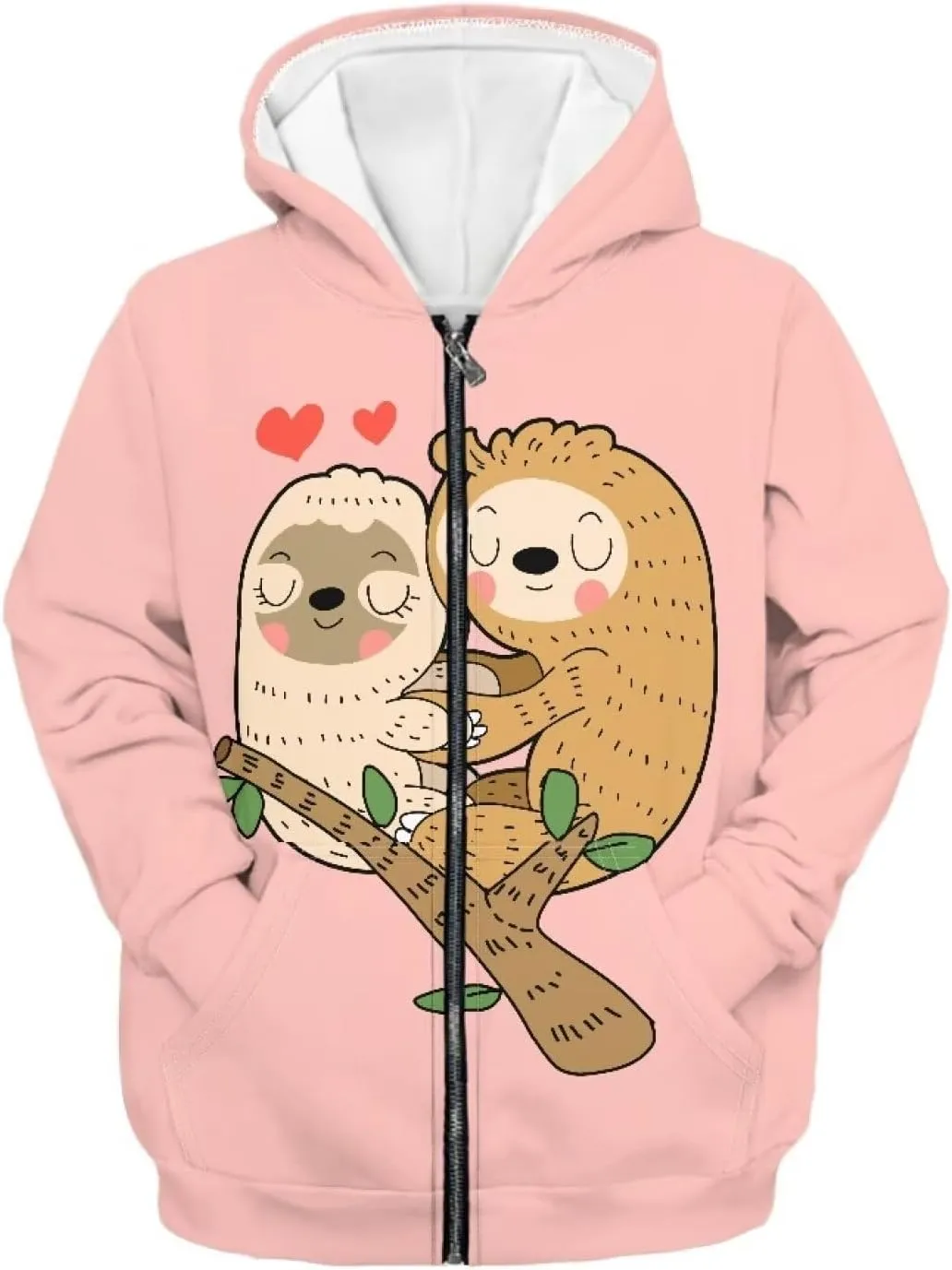 Boys Girls Hoodies Zipper Sweatshirt Long Sleeve Hoodie Sweatshirt with Pockets Pullover Tops Age 6-14