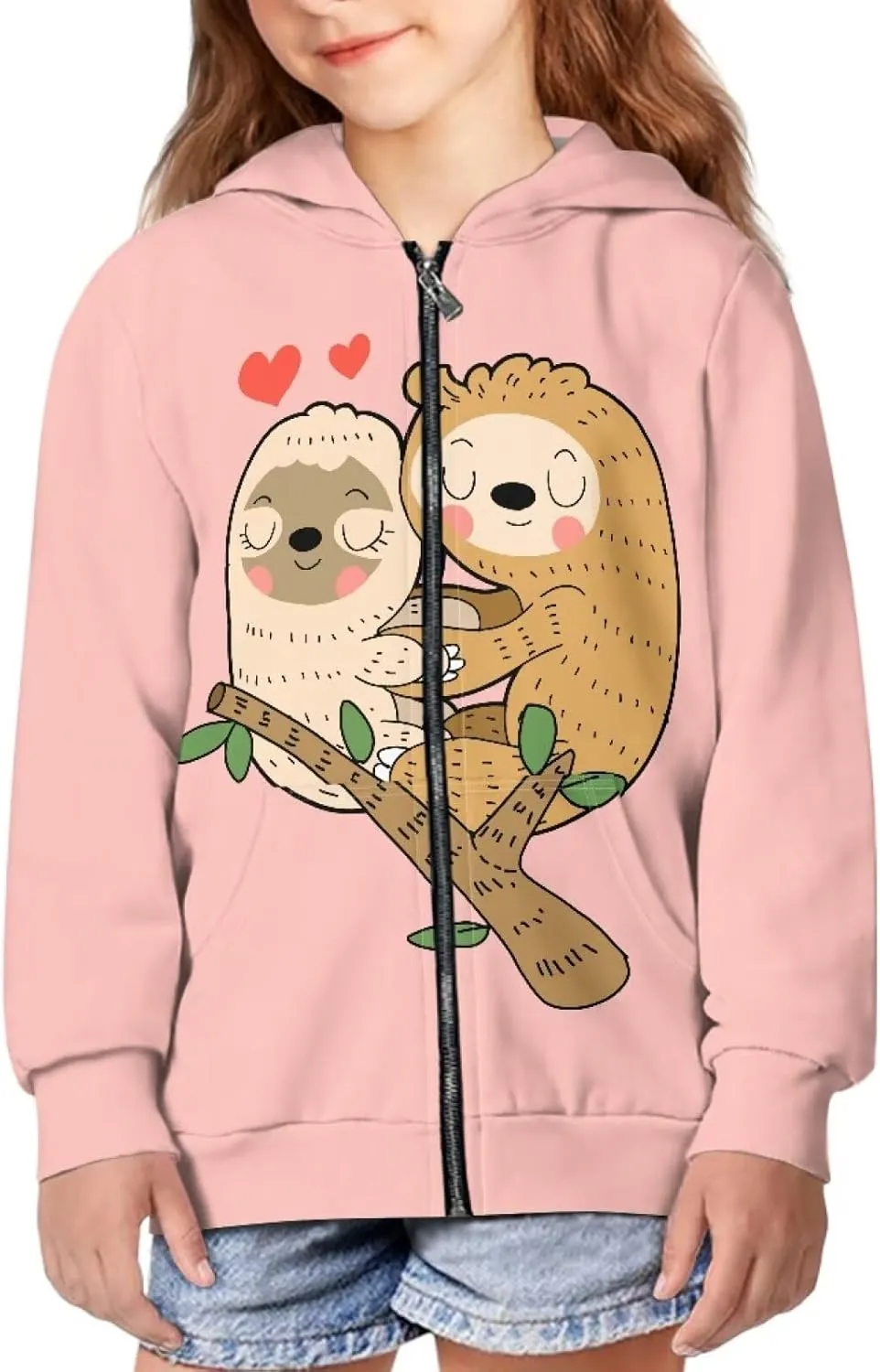 Boys Girls Hoodies Zipper Sweatshirt Long Sleeve Hoodie Sweatshirt with Pockets Pullover Tops Age 6-14