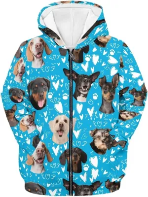 Boys Girls Hoodies Zipper Sweatshirt Long Sleeve Hoodie Sweatshirt with Pockets Pullover Tops Age 6-14
