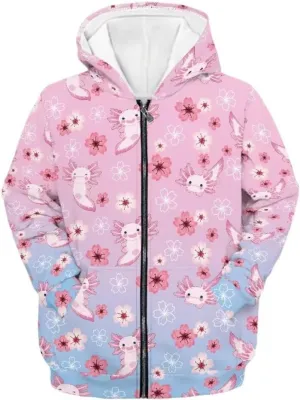 Boys Girls Zipper Hoodies Sweatshirt Long Sleeve Hoodies with Pockets Pullover Sports Tops Age 6-14 Kids