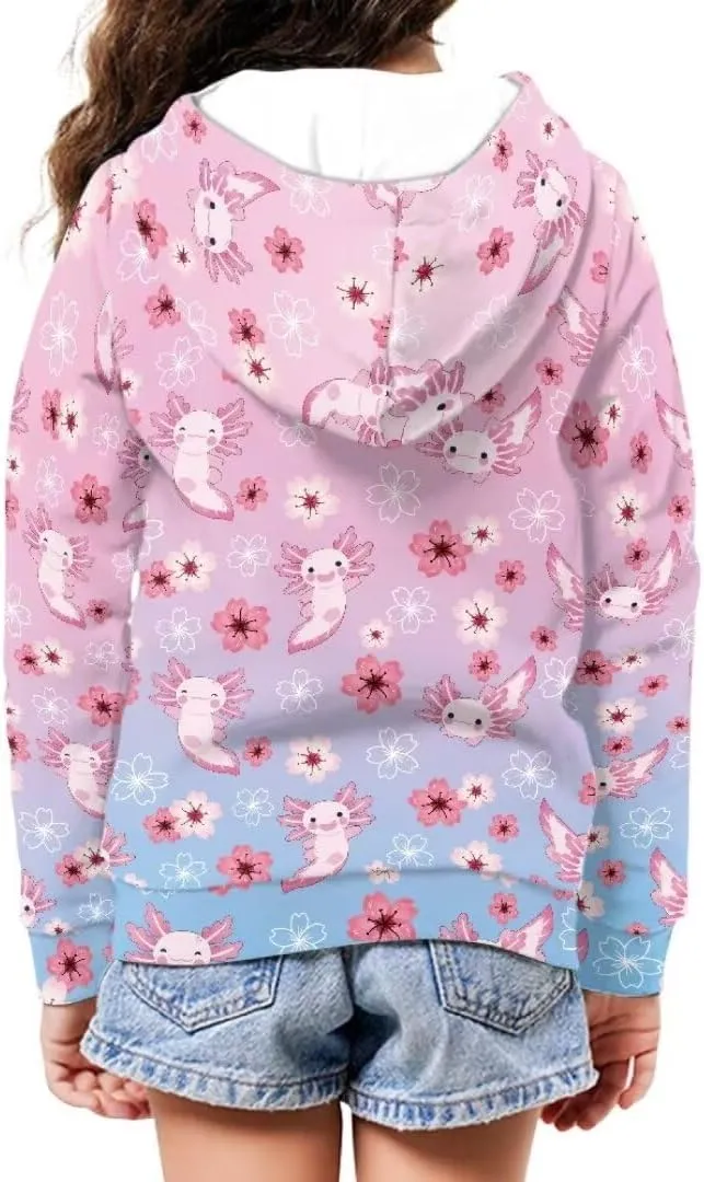 Boys Girls Zipper Hoodies Sweatshirt Long Sleeve Hoodies with Pockets Pullover Sports Tops Age 6-14 Kids