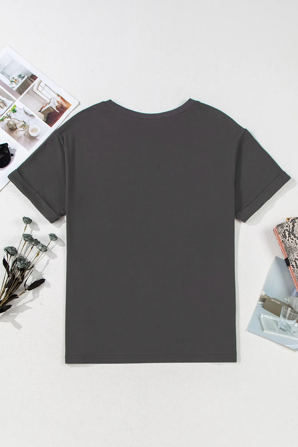 Carbon Grey Vintage Yall Cowboy Boots Graphic Tee Shirt