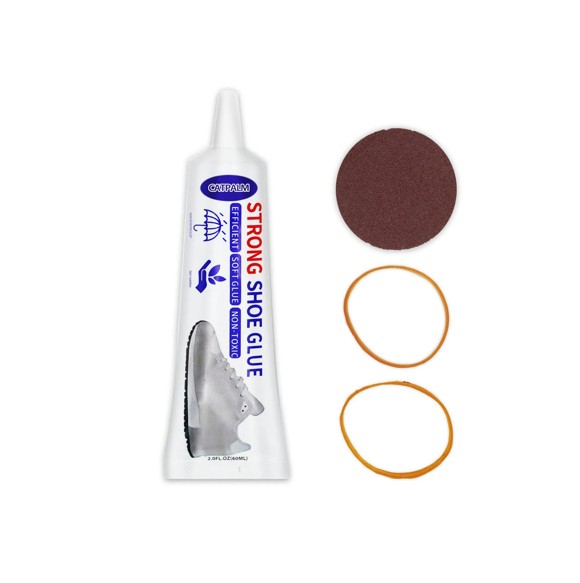 CAT PALM Shoe Glue Sole Repair Repair Adhesive for Sneaker Leather Shoes High Heels Sport Shoes 2 fl oz