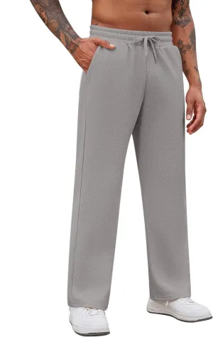 COOFANDY Men's Casual Sweatpants Open Bottom Lounge Pants Drawstring Sweat Pants Joggers with Pockets