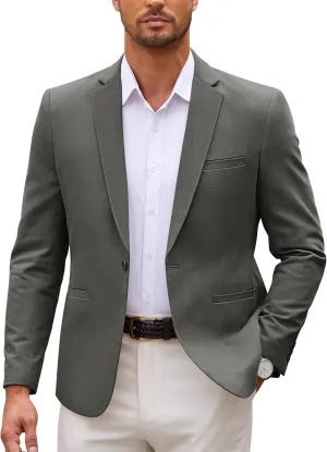 COOFANDY Men's Sports Coat Casual Blazer Slim Fit One Button Cotton Suit Jacket Formal Dress Wear
