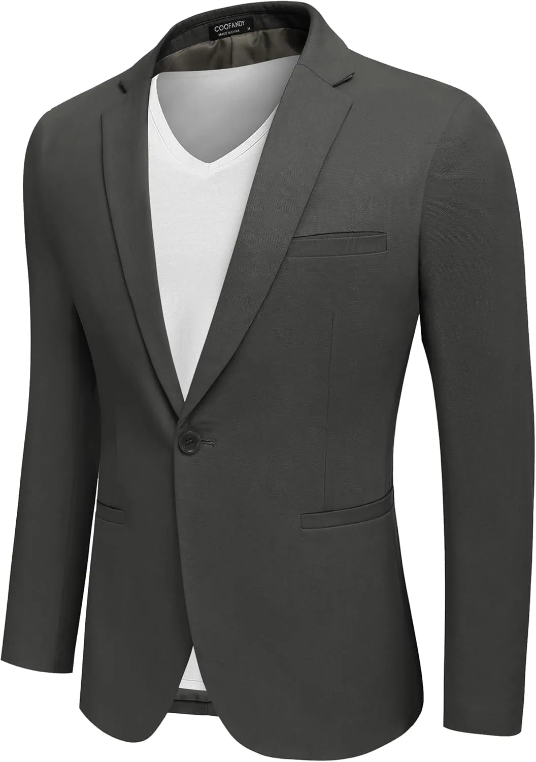COOFANDY Men's Sports Coat Casual Blazer Slim Fit One Button Cotton Suit Jacket Formal Dress Wear