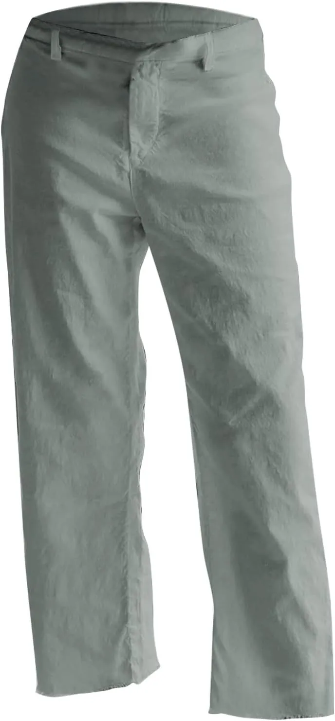 Cotton Linen Cropped Pants Women Straight Leg Capris Summer Business Casual Work Pants Ankle Length Chino Trousers