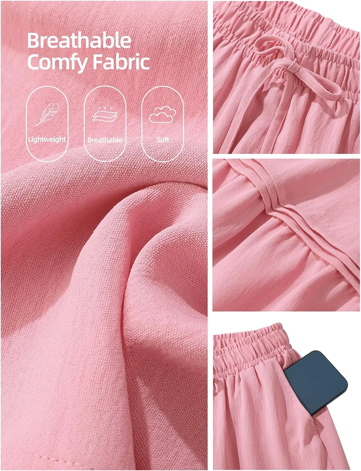 DRESSTELLS Women's Midi Skirts with Pockets Elastic High Waist Flowy Swing A Line Casual Long Skirt