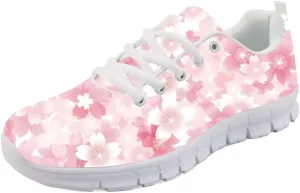 Forchrinse Pink Llama Alpaca Women's Walking Shoes Comfort Non Slip Running Shoes Lightweight Athletic Sport Shoes