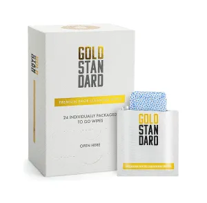 Gold Standard Quick Shoe Cleaner Wipes 24-Pack Dual Textured