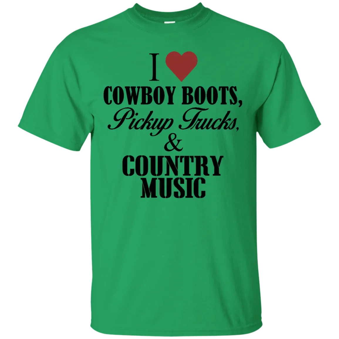 I Love Cowboy Boots T-Shirt