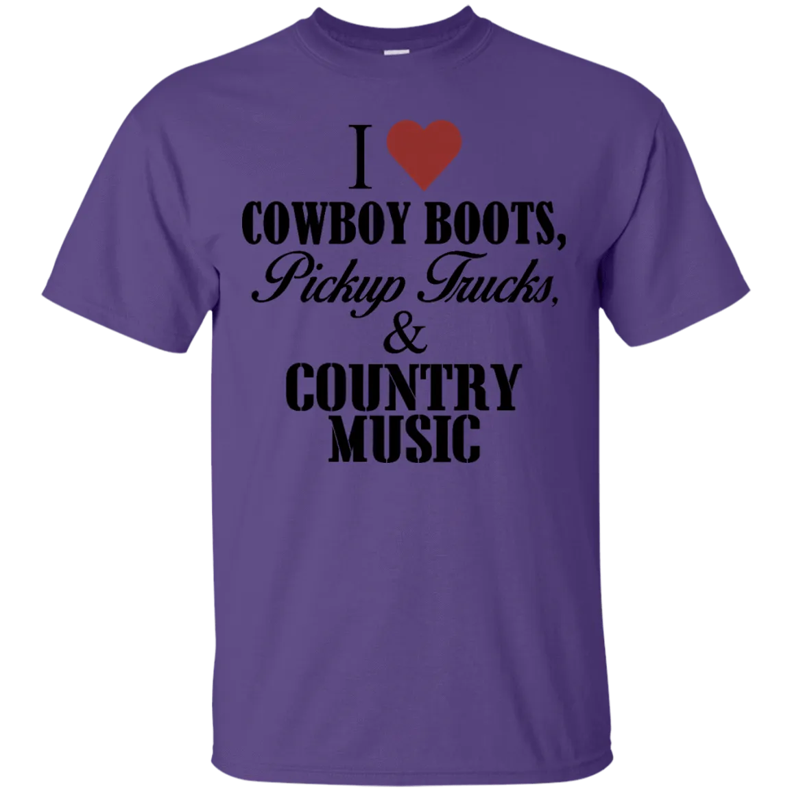 I Love Cowboy Boots T-Shirt