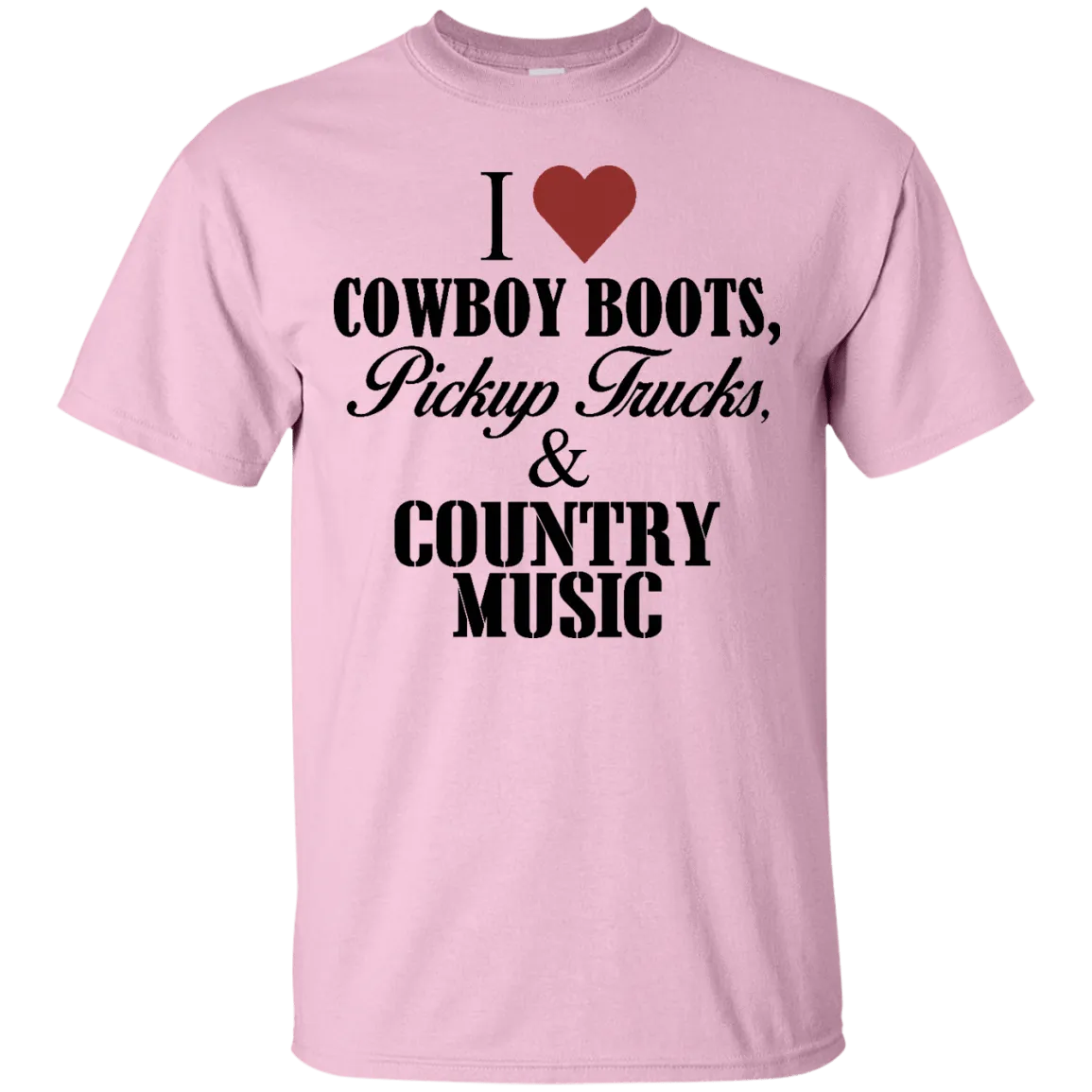 I Love Cowboy Boots T-Shirt