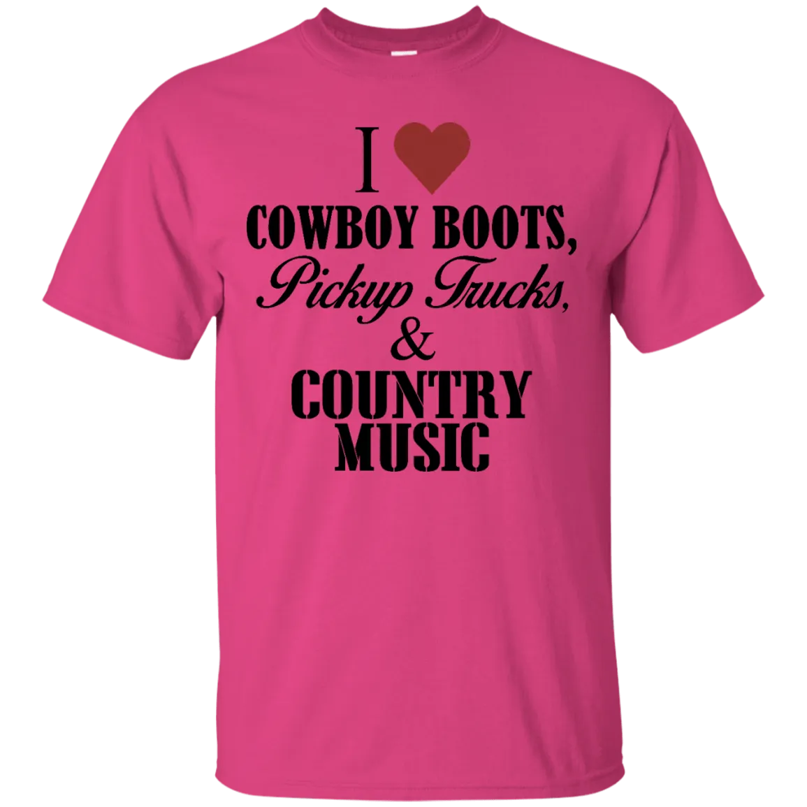 I Love Cowboy Boots T-Shirt