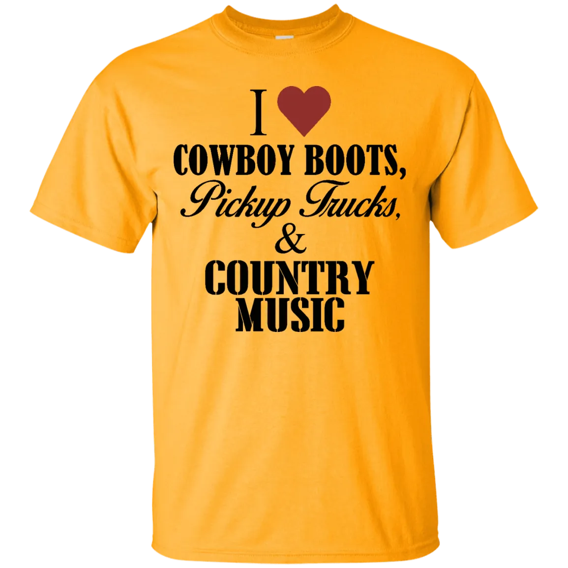 I Love Cowboy Boots T-Shirt