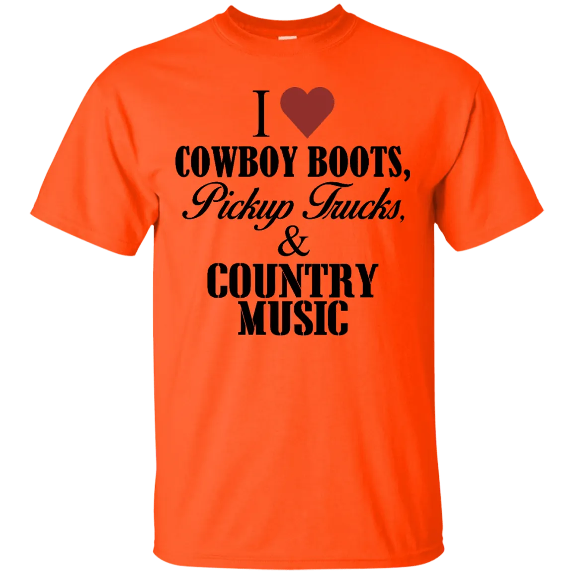 I Love Cowboy Boots T-Shirt