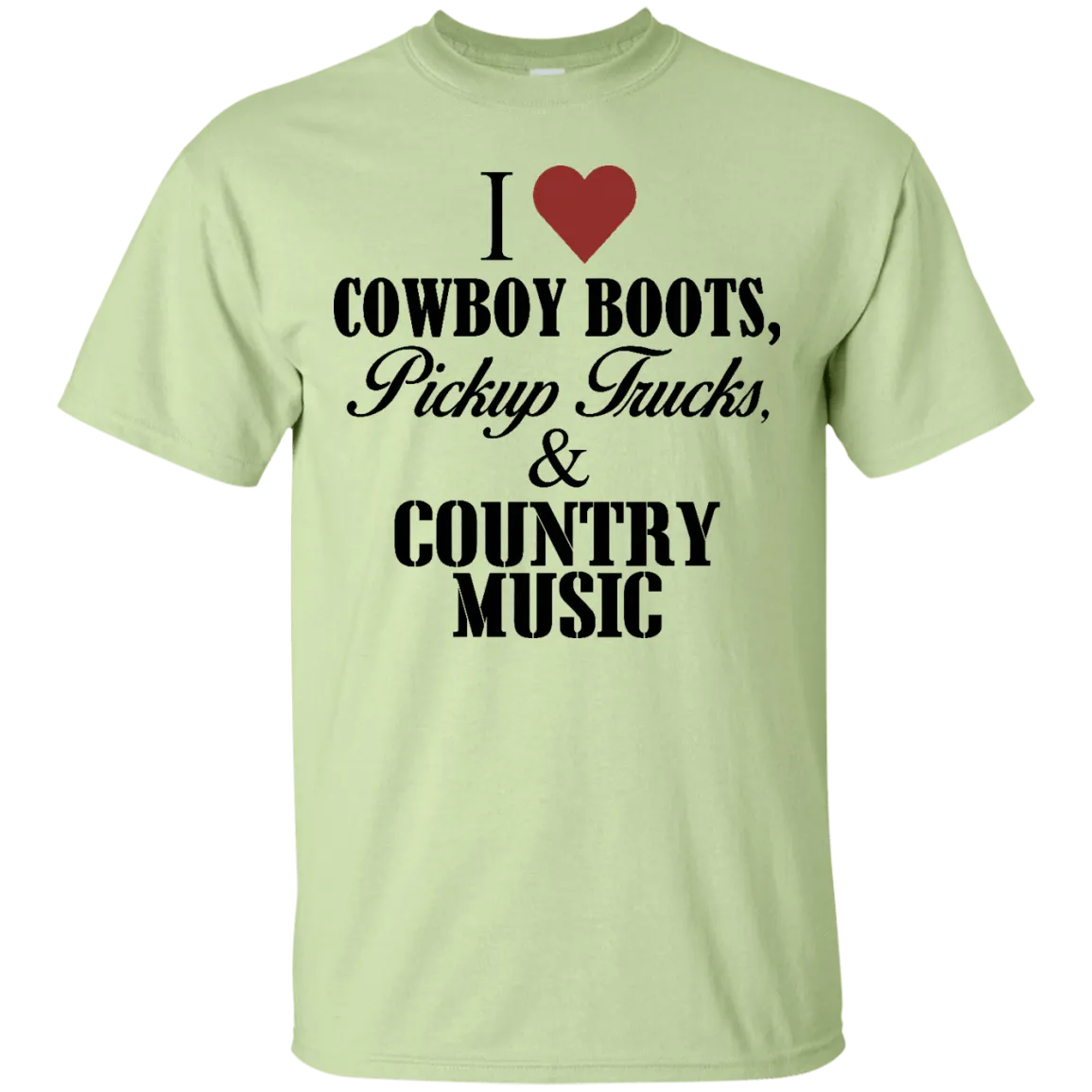 I Love Cowboy Boots T-Shirt
