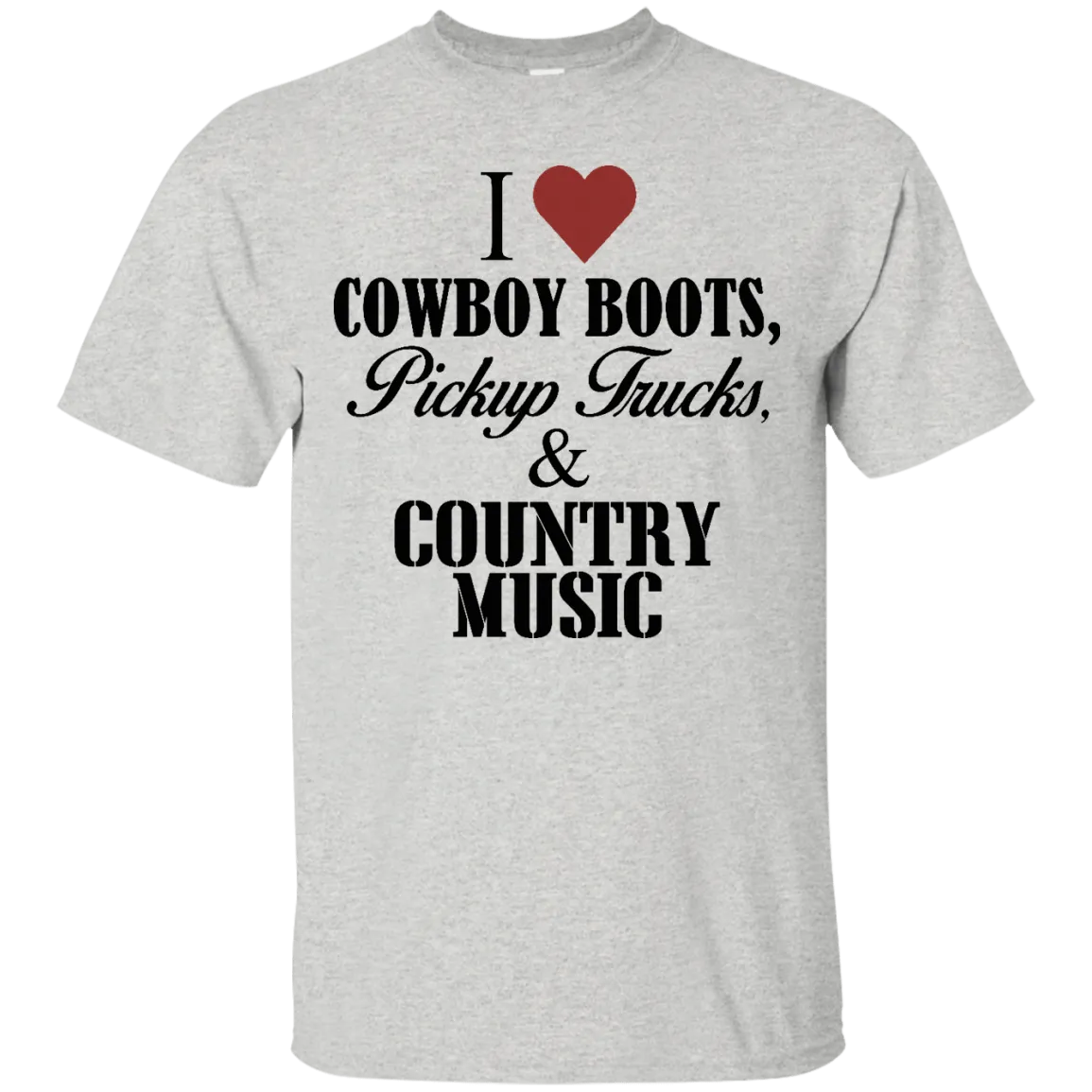 I Love Cowboy Boots T-Shirt