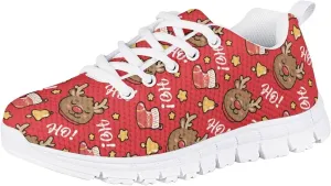 INSTANTARTS Girls Running Shoes Lace Up Mesh Sneakers for Kids Toddler Black White Sole