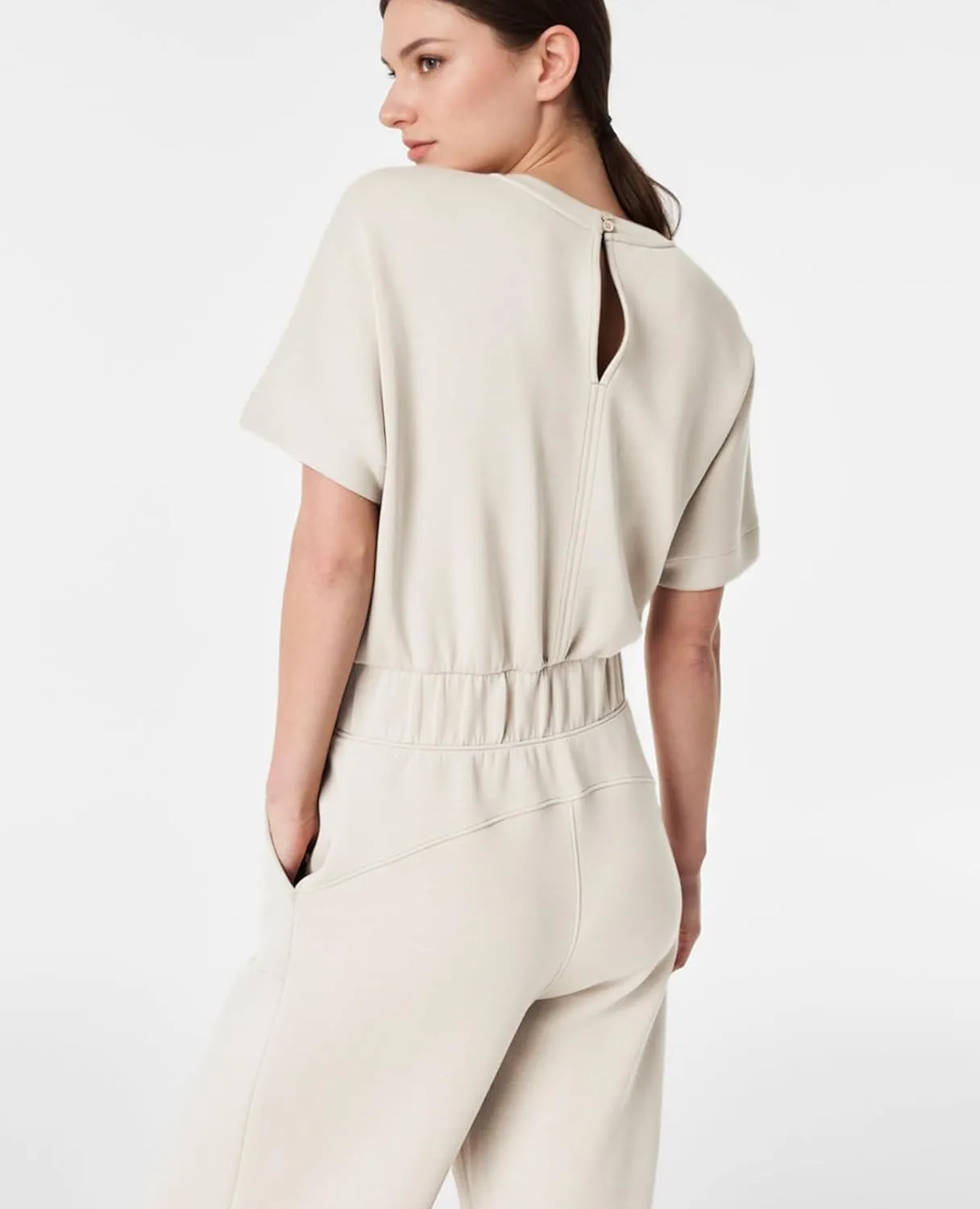 Jumpsuits for Women Casual Short Sleeve Cropped Wide Leg Pants Summer Loose One Piece Romper Jumpers Outfits