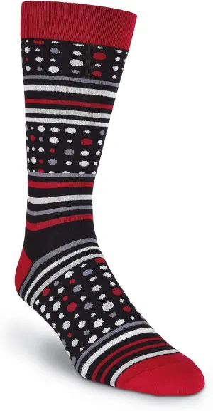 K. Bell Men's Geometric Pattern Novelty Crew Socks