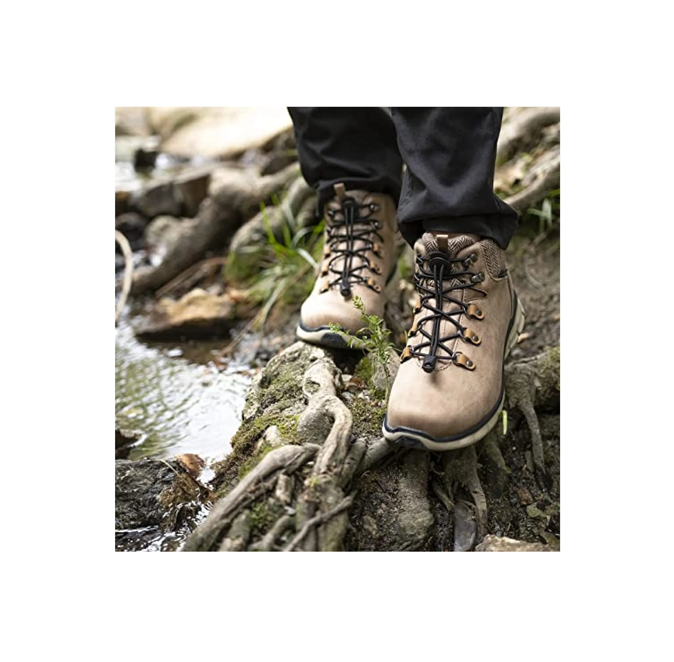 Lock Laces for Boots (2 Pair) Premium Heavy Duty Elastic No Tie Boot Laces for Boots and Shoes