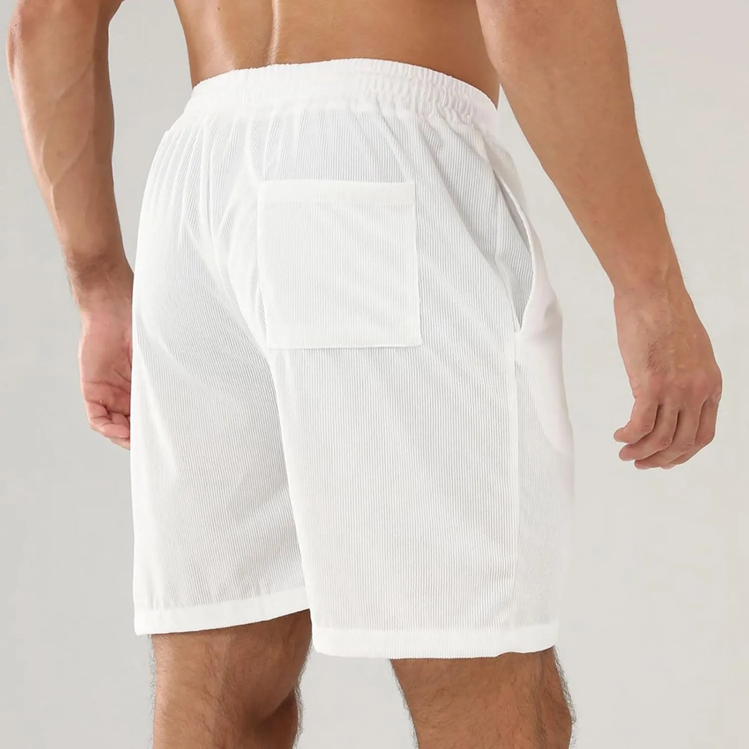 Men Gradient Beach Shorts 2025 Summer Big and Tall Workout Shorts Drawstring Elastic Waist Soft Short with Pockets