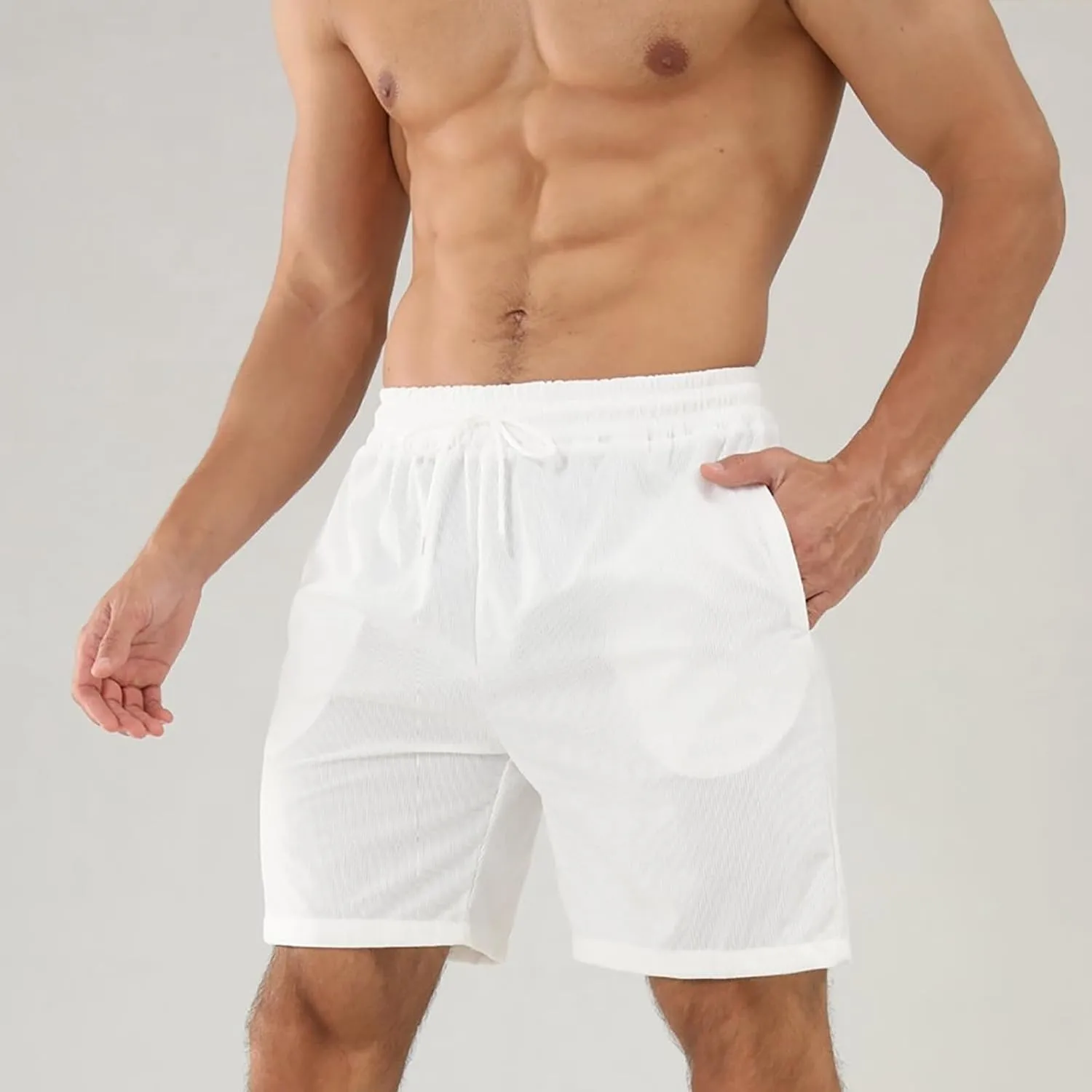 Men Gradient Beach Shorts 2025 Summer Big and Tall Workout Shorts Drawstring Elastic Waist Soft Short with Pockets