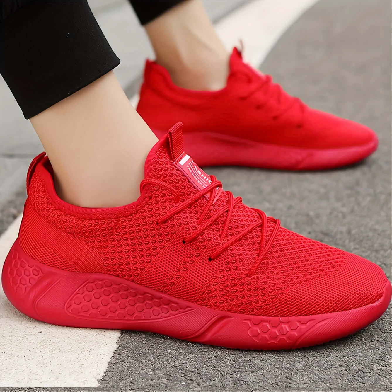 Men's Breathable Knit Sneakers: Lightweight Casual Shoes
