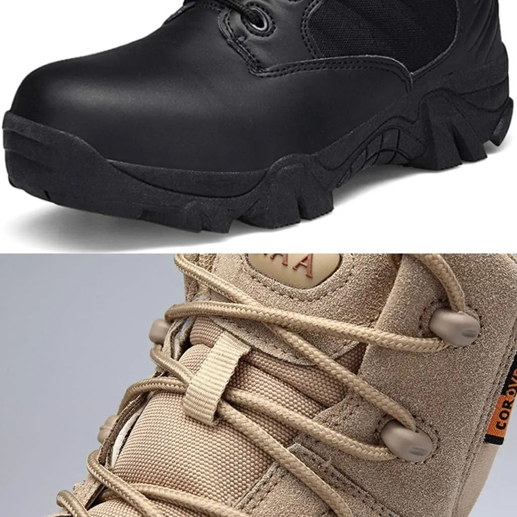 Men's Desert Tactical Boots High-Tops Military Combat Boots Outdoor Work Walking Training Shoes, Sand- 47/UK12.5/US 13