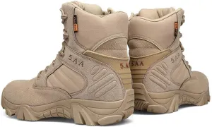 Men's Desert Tactical Boots High-Tops Military Combat Boots Outdoor Work Walking Training Shoes, Sand- 47/UK12.5/US 13