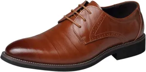 Men's Dress Shoe Slip On Classical Style Shoes for Men Slip On PU Leather Low Rubber Sole Block Heel Work Men's Italian Dress Shoes