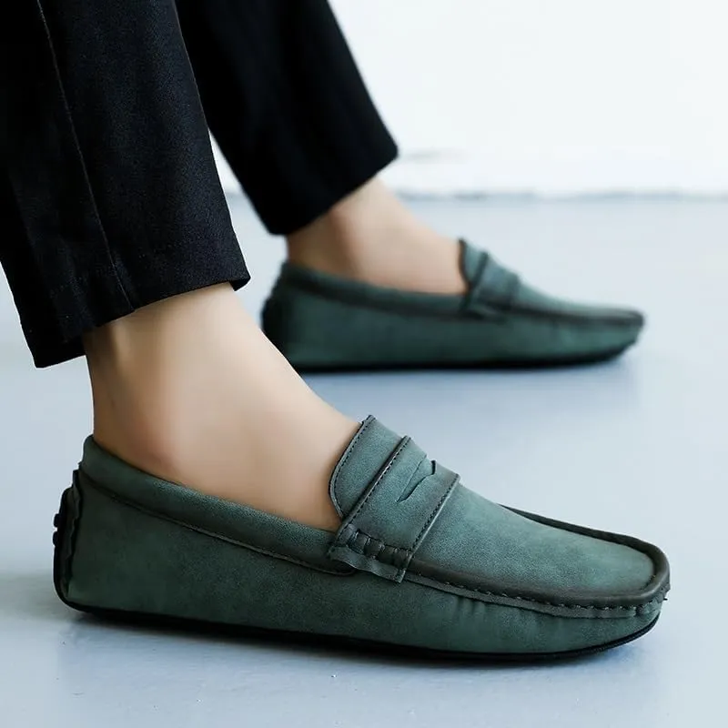Men's Party Loafers Shoes Leather Uniform Outdoor Solid Color Tuxedo Wedding Slip Resistant Formal Slip-on