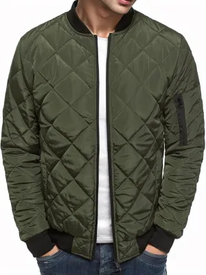 Men'S Puffer Down Jackets Lightweight Warm Coat Solid Color Thick Winter Outwear With Pockets For Travel Ski S-3XL