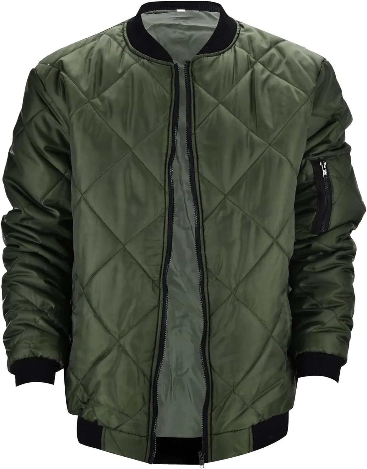 Men'S Puffer Down Jackets Lightweight Warm Coat Solid Color Thick Winter Outwear With Pockets For Travel Ski S-3XL
