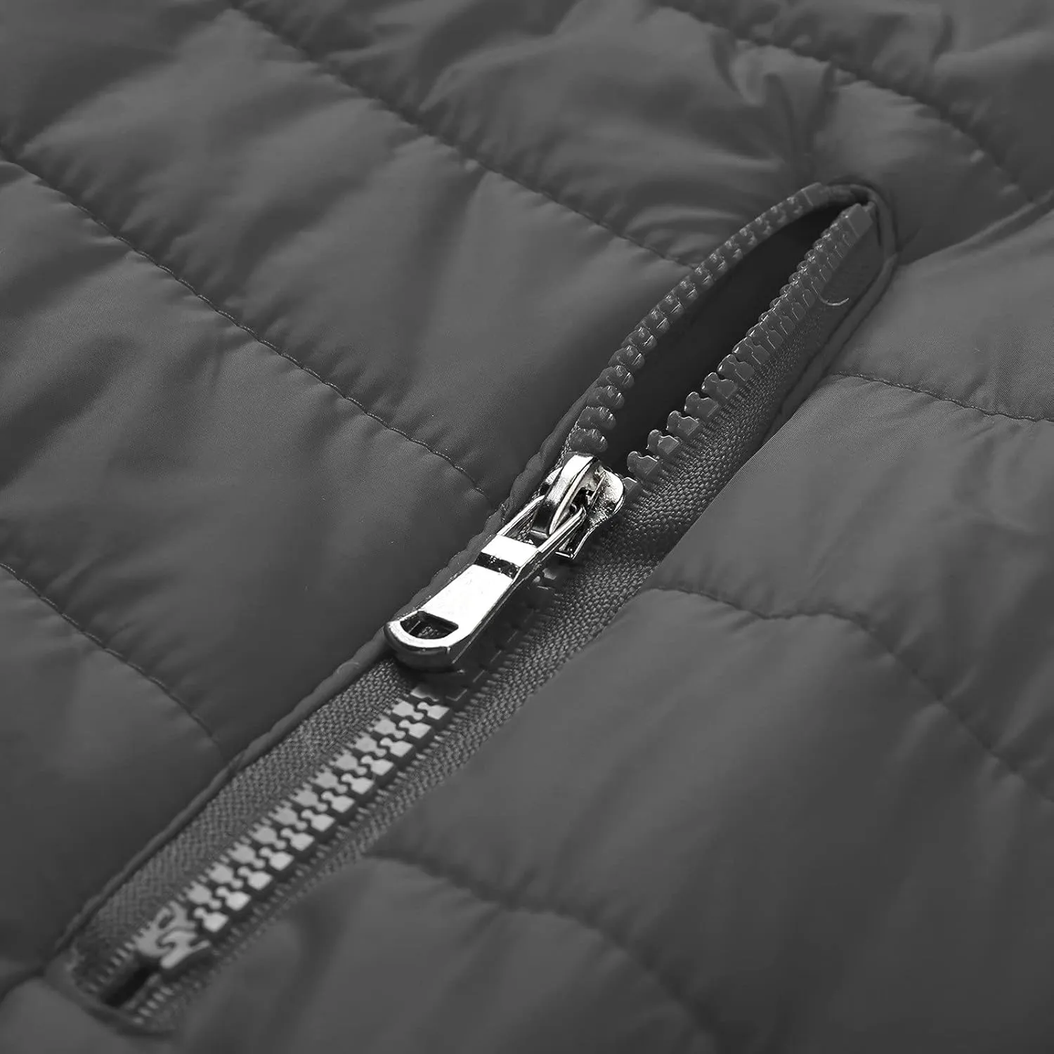 Men'S Puffer Down Jackets Lightweight Warm Coat Solid Color Thick Winter Outwear With Pockets For Travel Ski S-3XL