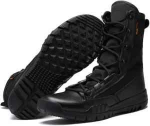 Men's Special Combat Boots, High-Tops Mountaineering Off-Road Tactical Boots Outdoor Jungle Military Training Shoes,Black- 44/UK 9.5/US 10