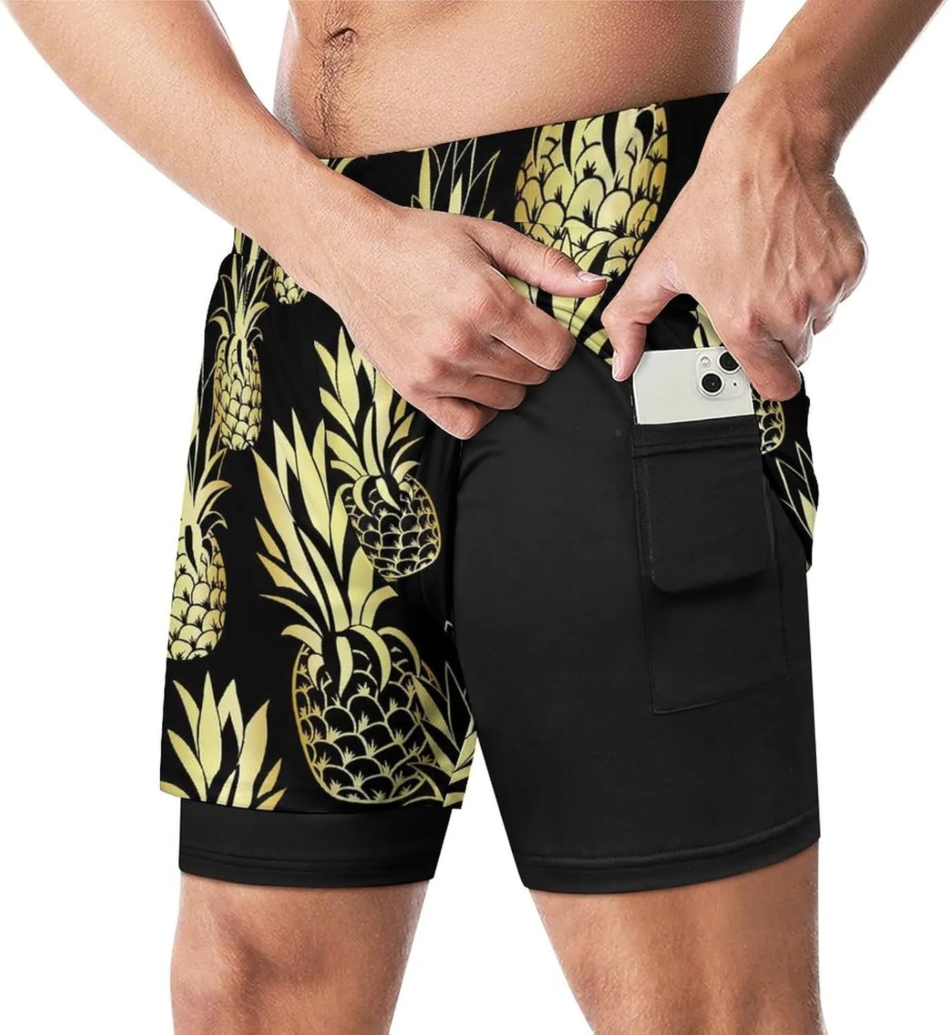 Men's Swim Trunks Grass-Texture-Pattern Quick Dry Board Shorts, XX-Large