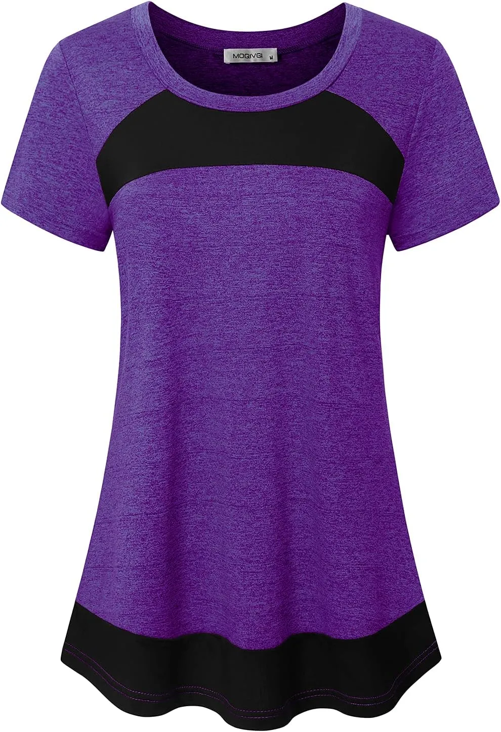 MOQIVGI Womens Short Sleeve Workout Tops Casual Summer Running Yoga Exercise Fitness Shirts Activewear